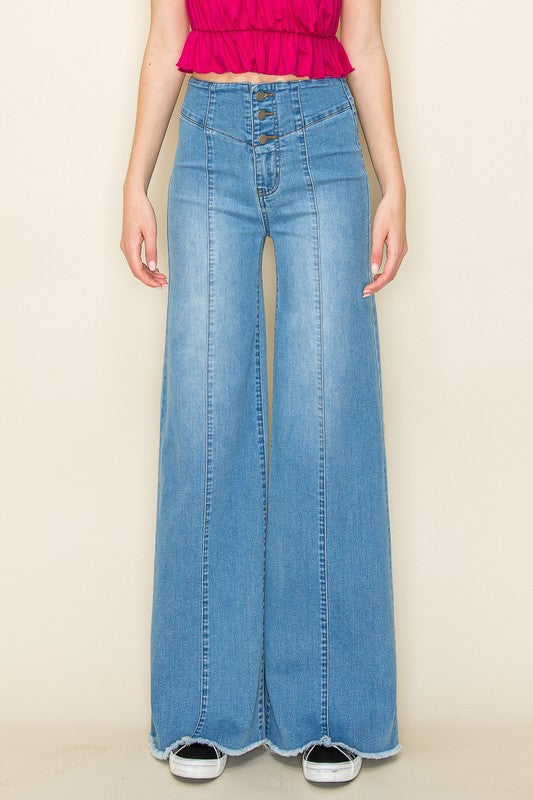 Wide leg, denim pants, jeans, western