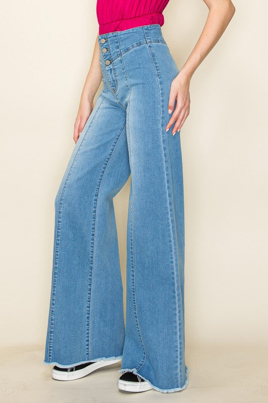 Wide leg, denim pants, jeans, western