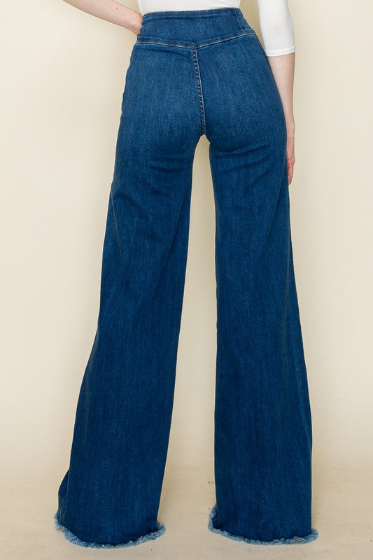 Wide leg, denim pants, jeans, western