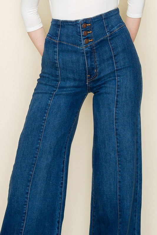Wide leg, denim pants, jeans, western