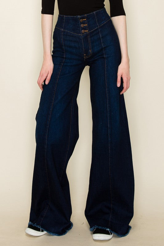 Wide leg, denim pants, jeans, western