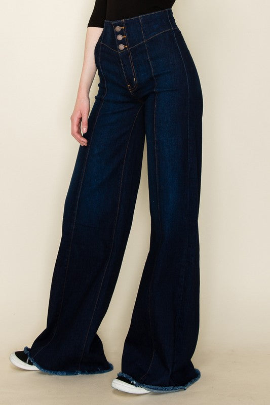 Wide leg, denim pants, jeans, western