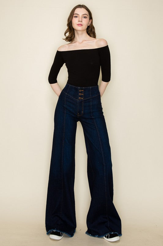Wide leg, denim pants, jeans, western
