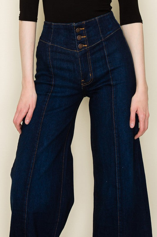 Wide leg, denim pants, jeans, western