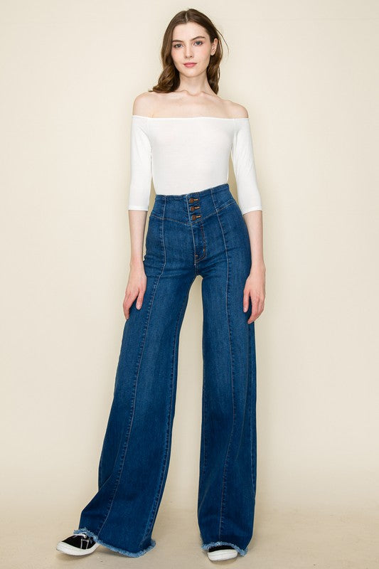 Wide leg, denim pants, jeans, western