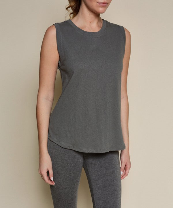 RECYCLED COTTON MUSCLE TANK