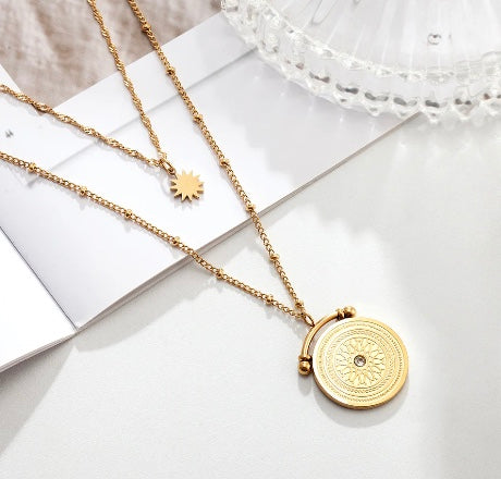 Tarot Round Starry Necklace