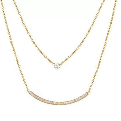 Smile Bar Double Layer Necklace